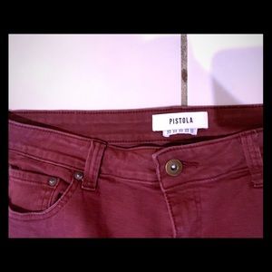 Pistola Skinny Jeans in Maroon